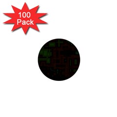 Circuit Board A Completely Seamless Background Design 1  Mini Buttons (100 Pack)  by Simbadda