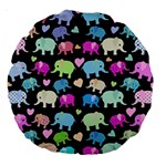Cute elephants  Large 18  Premium Round Cushions Front