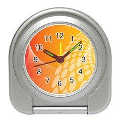Abstract Orange Background Travel Alarm Clocks by Simbadda