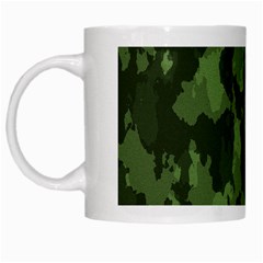 Camouflage Green Army Texture White Mugs by Simbadda