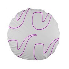 Pipe Template Cigarette Holder Pink Standard 15  Premium Round Cushions by Alisyart