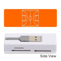 Basketball Court Orange Sport Orange Line Memory Card Reader (stick)  by Alisyart