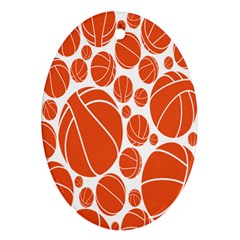 Basketball Ball Orange Sport Ornament (oval) by Alisyart