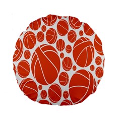 Basketball Ball Orange Sport Standard 15  Premium Round Cushions by Alisyart