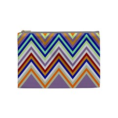Chevron Wave Color Rainbow Triangle Waves Grey Cosmetic Bag (medium)  by Alisyart
