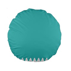 Grey Wave Water Waves Blue White Standard 15  Premium Round Cushions by Alisyart
