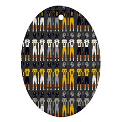 Football Uniforms Team Clup Sport Oval Ornament (two Sides) by Alisyart