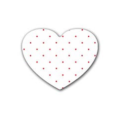 Mages Pinterest White Red Polka Dots Crafting Circle Heart Coaster (4 Pack)  by Alisyart