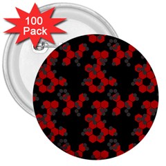 Red Digital Camo Wallpaper Red Camouflage 3  Buttons (100 Pack)  by Alisyart