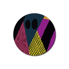 Sally Skellington Fabric Rubber Coaster (round)  by Alisyart