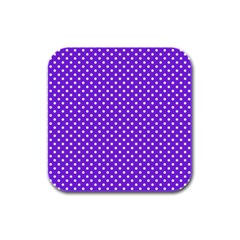 Polka Dots Rubber Square Coaster (4 Pack)  by Valentinaart