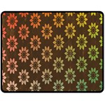 Grunge Brown Flower Background Pattern Fleece Blanket (Medium)  60 x50  Blanket Front