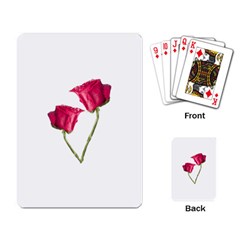 Red Roses Photo Playing Card by dflcprints
