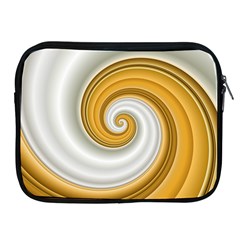 Golden Spiral Gold White Wave Apple Ipad 2/3/4 Zipper Cases by Alisyart