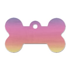 Watercolor Paper Rainbow Colors Dog Tag Bone (two Sides) by Simbadda