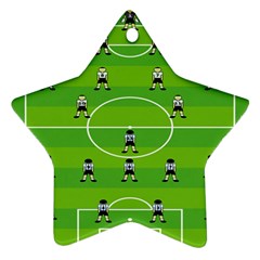 Soccer Field Football Sport Star Ornament (two Sides) by Alisyart