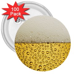 Water Bubbel Foam Yellow White Drink 3  Buttons (100 Pack)  by Alisyart