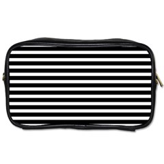 Horizontal Stripes Black Toiletries Bags 2-side by Mariart