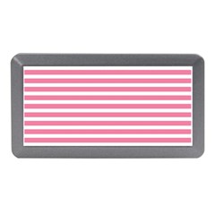 Horizontal Stripes Light Pink Memory Card Reader (mini) by Mariart