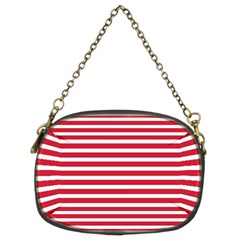 Horizontal Stripes Red Chain Purses (two Sides)  by Mariart
