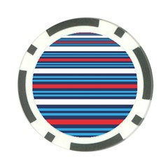 Martini Style Racing Tape Blue Red White Poker Chip Card Guard by Mariart
