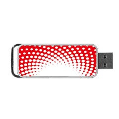 Polka Dot Circle Hole Red White Portable Usb Flash (one Side) by Mariart