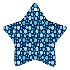 Polka Dot Blue Ornament (star) by Mariart