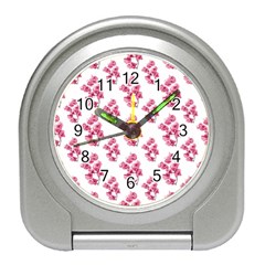 Santa Rita Flowers Pattern Travel Alarm Clocks by dflcprints