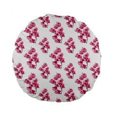Santa Rita Flowers Pattern Standard 15  Premium Round Cushions by dflcprints