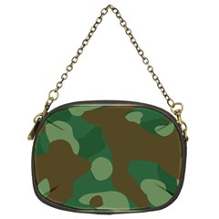 Initial Camouflage Como Green Brown Chain Purses (two Sides)  by Mariart