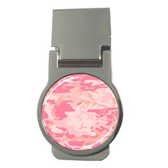 Initial Camouflage Camo Pink Money Clips (round)  by Mariart