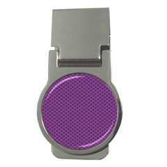 Polka Dot Purple Blue Money Clips (round)  by Mariart