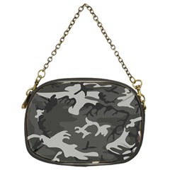 Initial Camouflage Grey Chain Purses (two Sides)  by Mariart