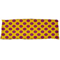 Polka Dot Purple Yellow Body Pillow Case (dakimakura) by Mariart