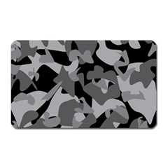 Urban Initial Camouflage Grey Black Magnet (rectangular) by Mariart