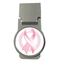 Breast Cancer Ribbon Pink Girl Women Money Clips (round)  by Mariart