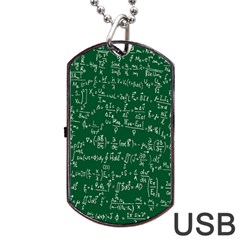 Formula Number Green Board Dog Tag Usb Flash (two Sides) by Mariart