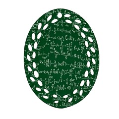 Formula Number Green Board Ornament (oval Filigree) by Mariart