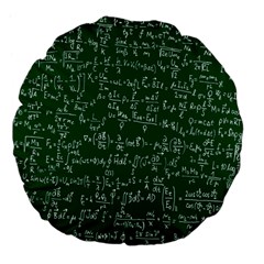 Formula Number Green Board Large 18  Premium Flano Round Cushions by Mariart