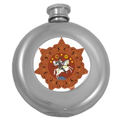 Coat Of Arms Of The Democratic Republic Of Georgia (1918-1921, 1990-2004) Round Hip Flask (5 Oz) by abbeyz71