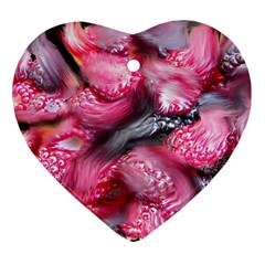 Raspberry Delight Heart Ornament (two Sides) by Nexatart