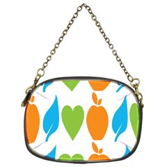 Fruit Apple Orange Green Blue Chain Purses (one Side)  by Mariart