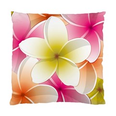 Frangipani Flower Floral White Pink Yellow Standard Cushion Case (two Sides) by Mariart