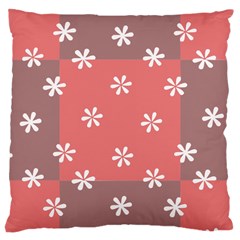 Seed Life Seamless Remix Flower Floral Red White Large Cushion Case (one Side) by Mariart