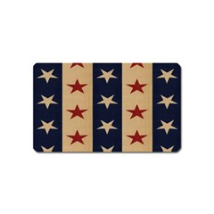Stars Stripes Grey Blue Magnet (name Card) by Mariart