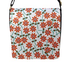 Floral Seamless Pattern Vector Flap Messenger Bag (l)  by Nexatart