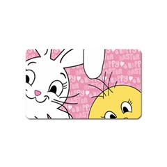 Easter Bunny And Chick  Magnet (name Card) by Valentinaart