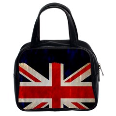 Flag Of Britain Grunge Union Jack Flag Background Classic Handbags (2 Sides) by Nexatart