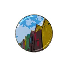 Brightly Colored Dressing Huts Hat Clip Ball Marker (10 Pack) by Nexatart