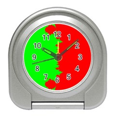 Critical Points Line Circle Red Green Travel Alarm Clocks by Mariart